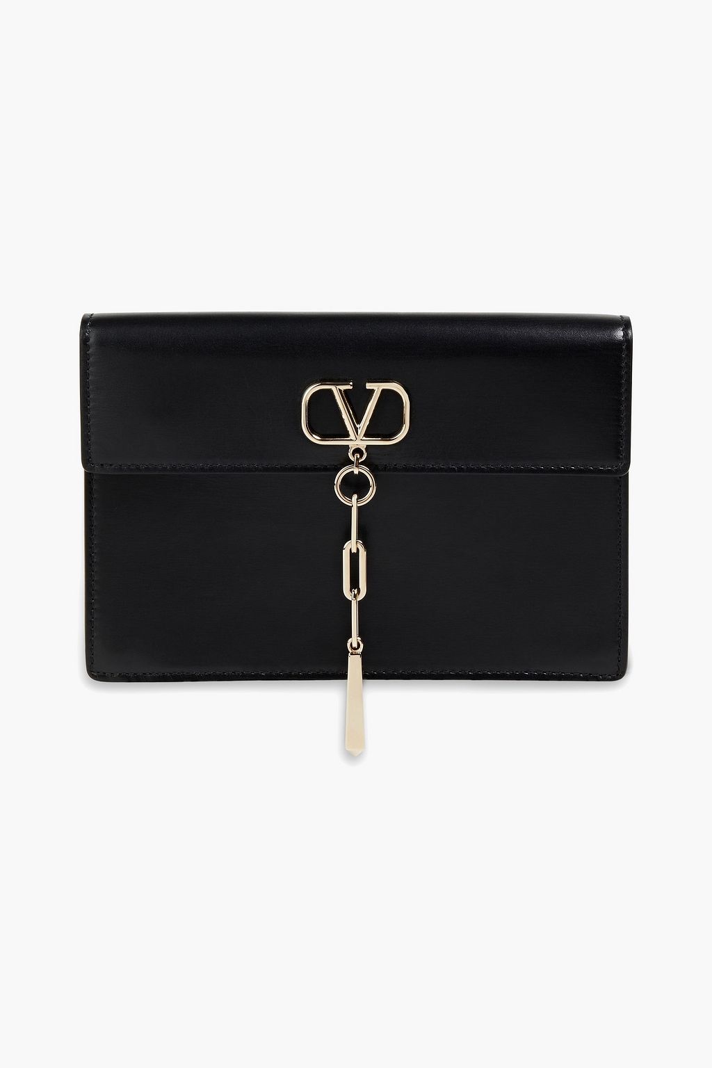 Black VLOGO leather clutch | Sale up to 70% off | THE OUTNET | VALENTINO GARAVANI | THE OUTNET