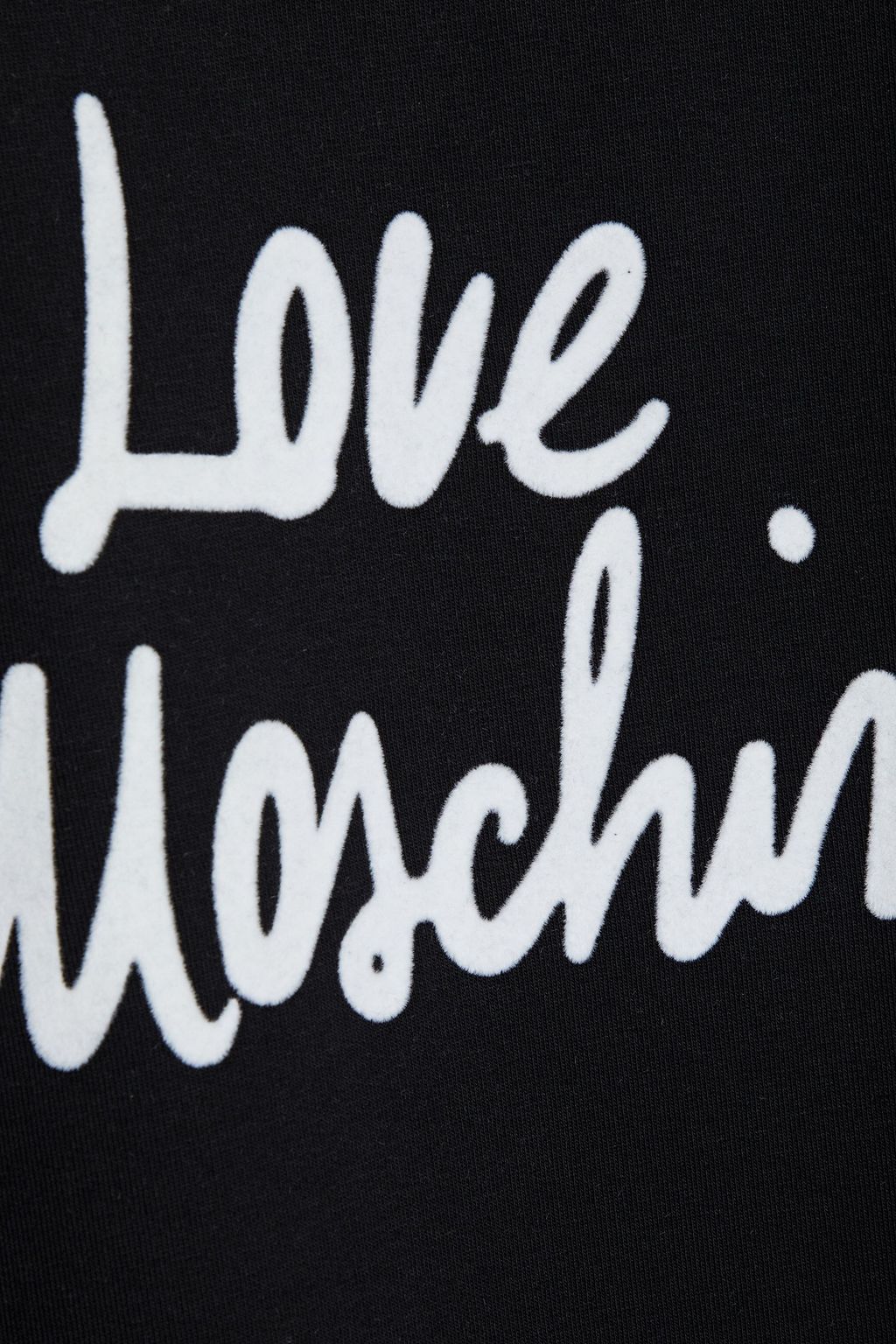 LOVE MOSCHINO Flocked cotton-blend fleece mini dress
