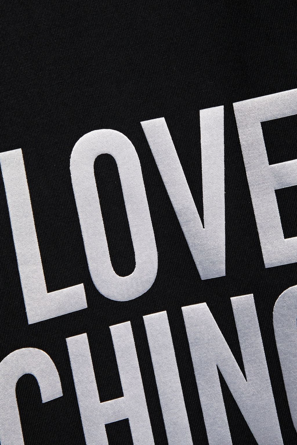 LOVE MOSCHINO Printed stretch-cotton jersey top