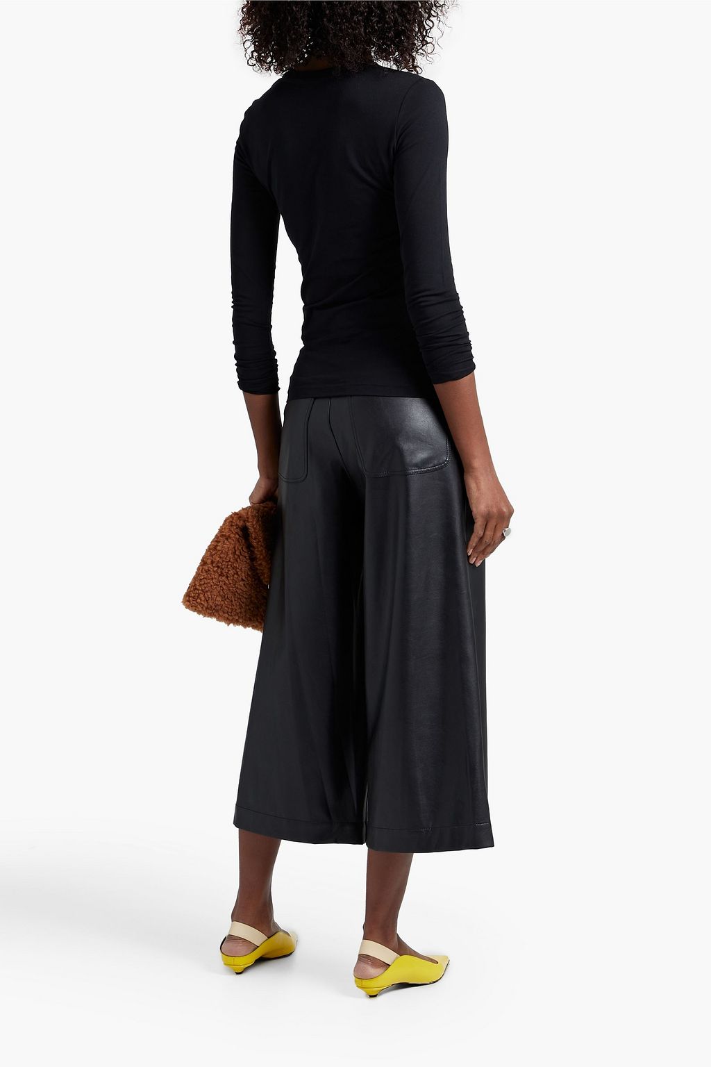 LOVE MOSCHINO Printed stretch-cotton jersey top