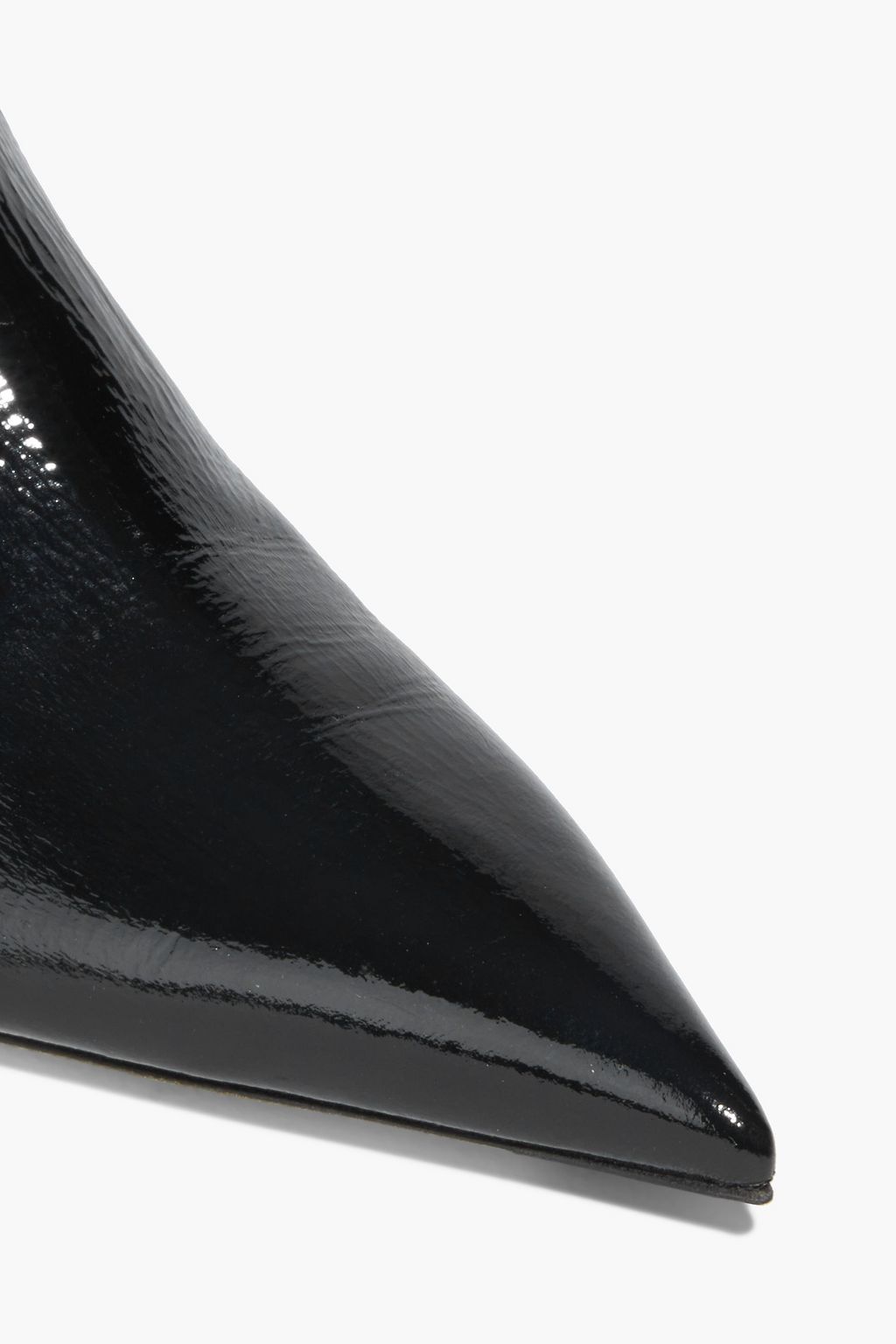 RENE' CAOVILLA Lady Perla embellished patent-leather sock boots