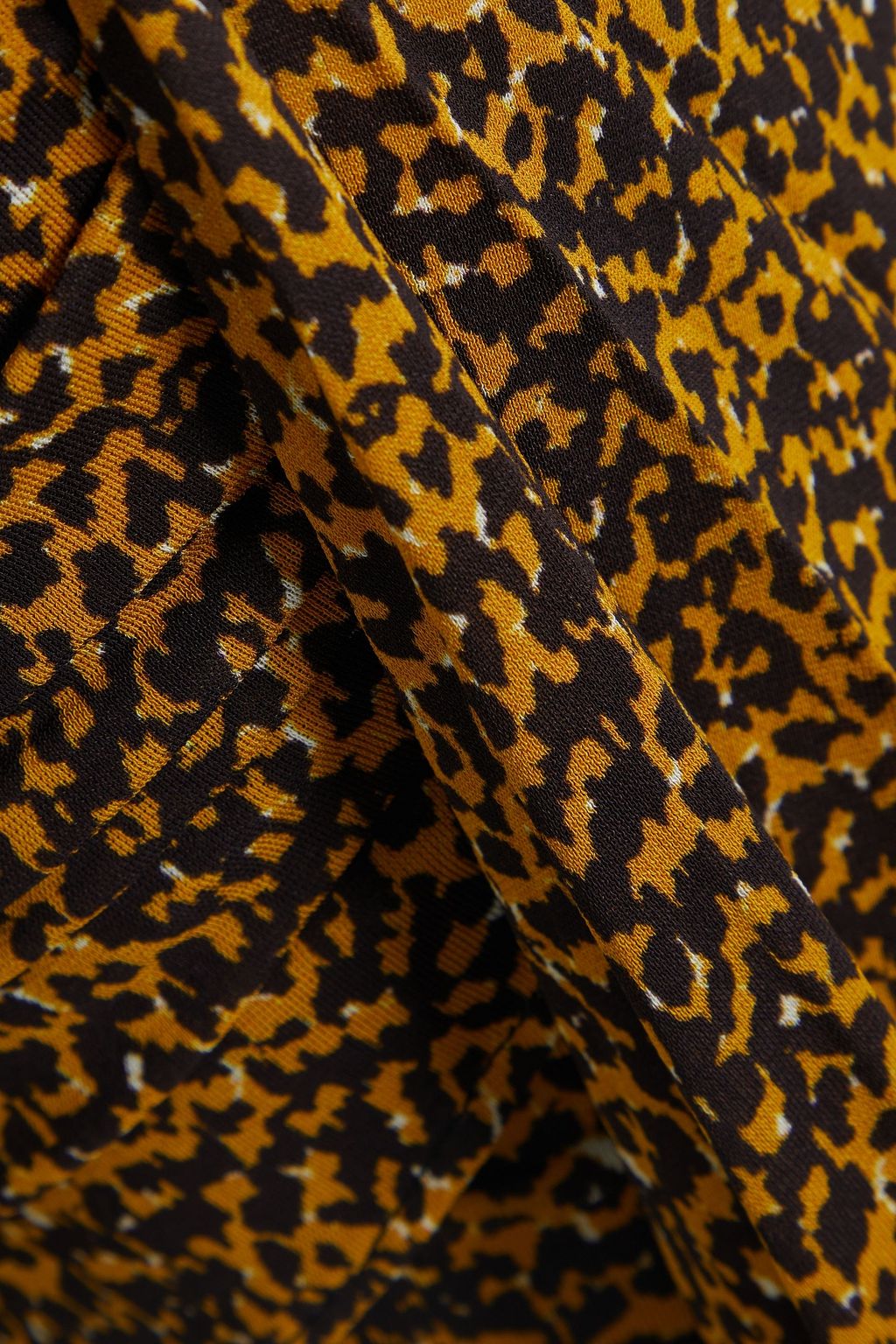 ISABEL MARANT Jominy asymmetric ruched leopard-print crepe mini skirt