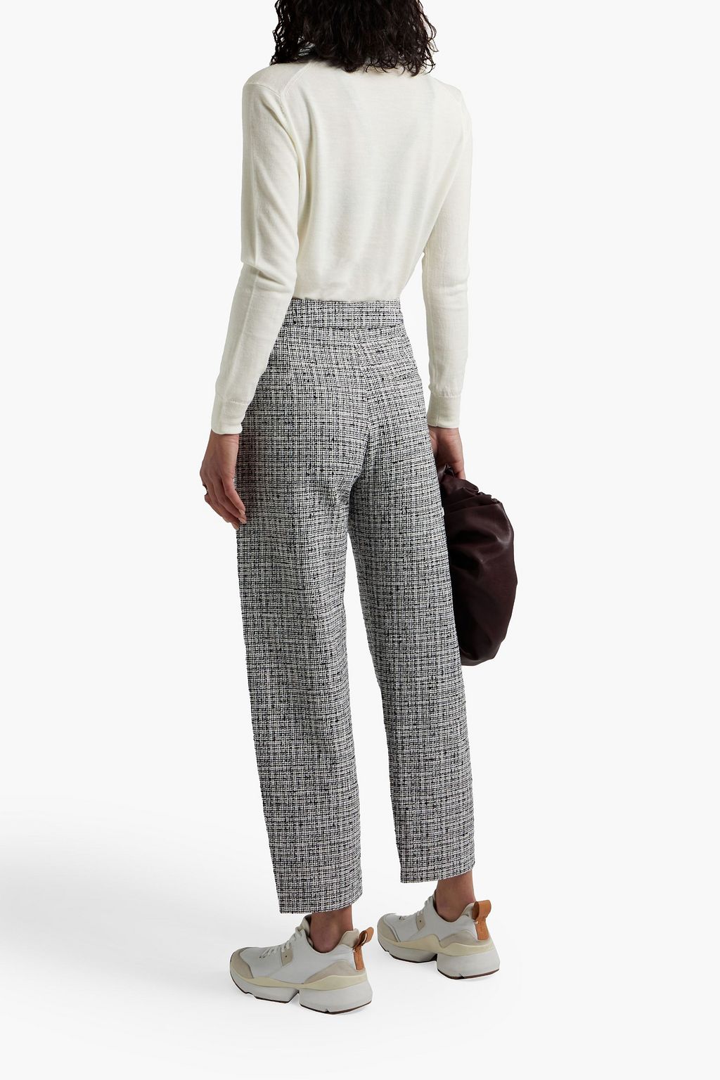 LOVE MOSCHINO Embroidered metallic wool cardigan