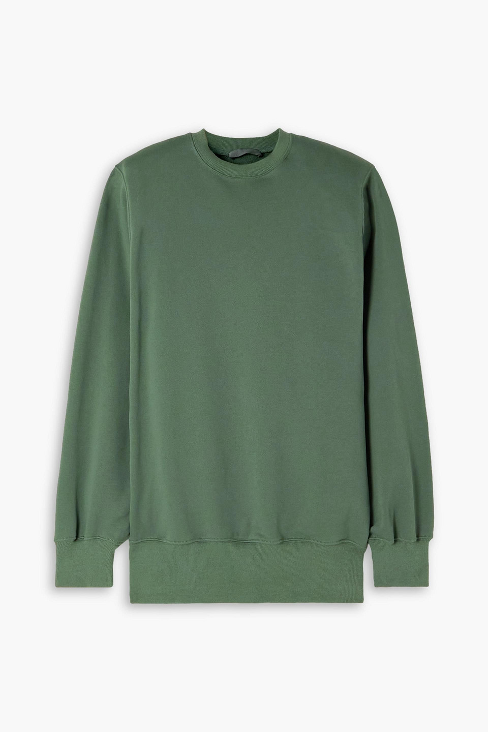 Wardrobe.nyc Track Cotton-jersey Mini Dress In Army Green