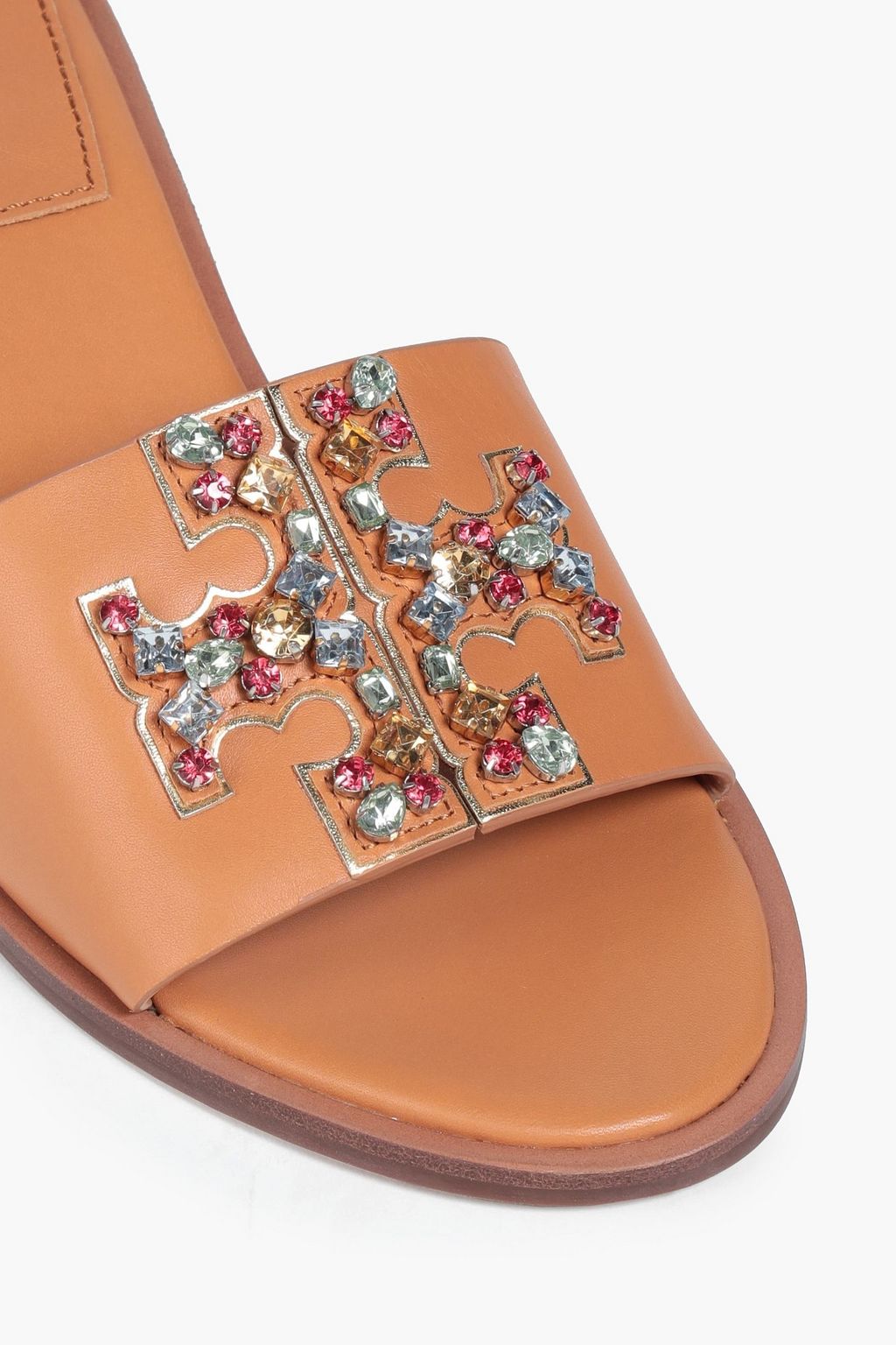 TORY BURCH Ines embellished leather mules