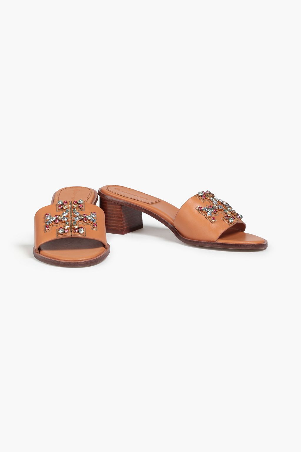 TORY BURCH Ines embellished leather mules