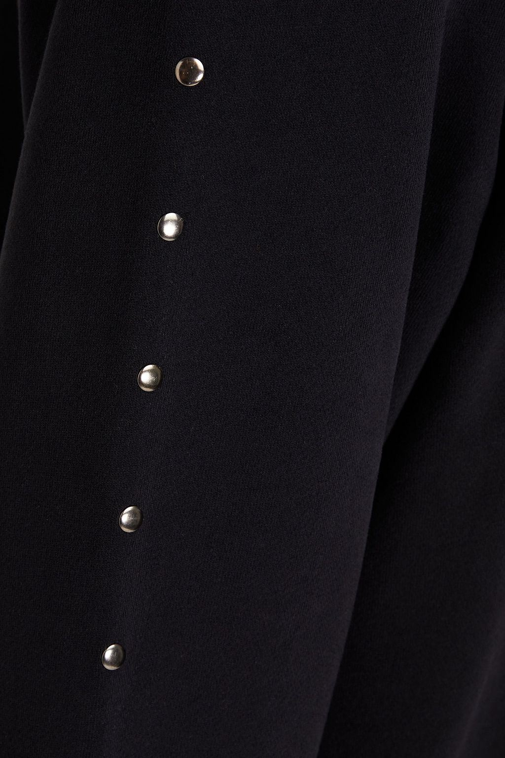 7 FOR ALL MANKIND Studded French cotton-terry sweatshirt