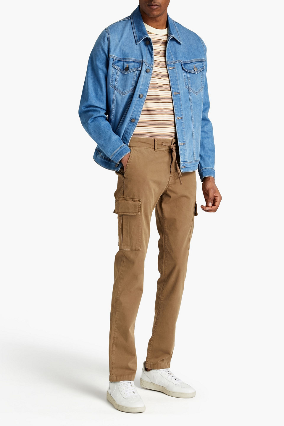 7 For All Mankind Man Denim Jacket In Brown