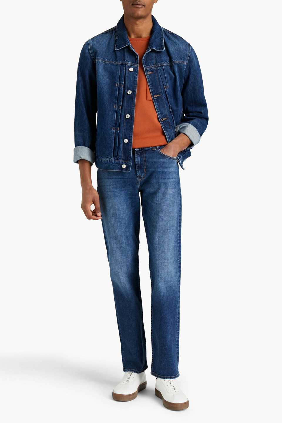 7 For All Mankind Man Denim Jacket In Black