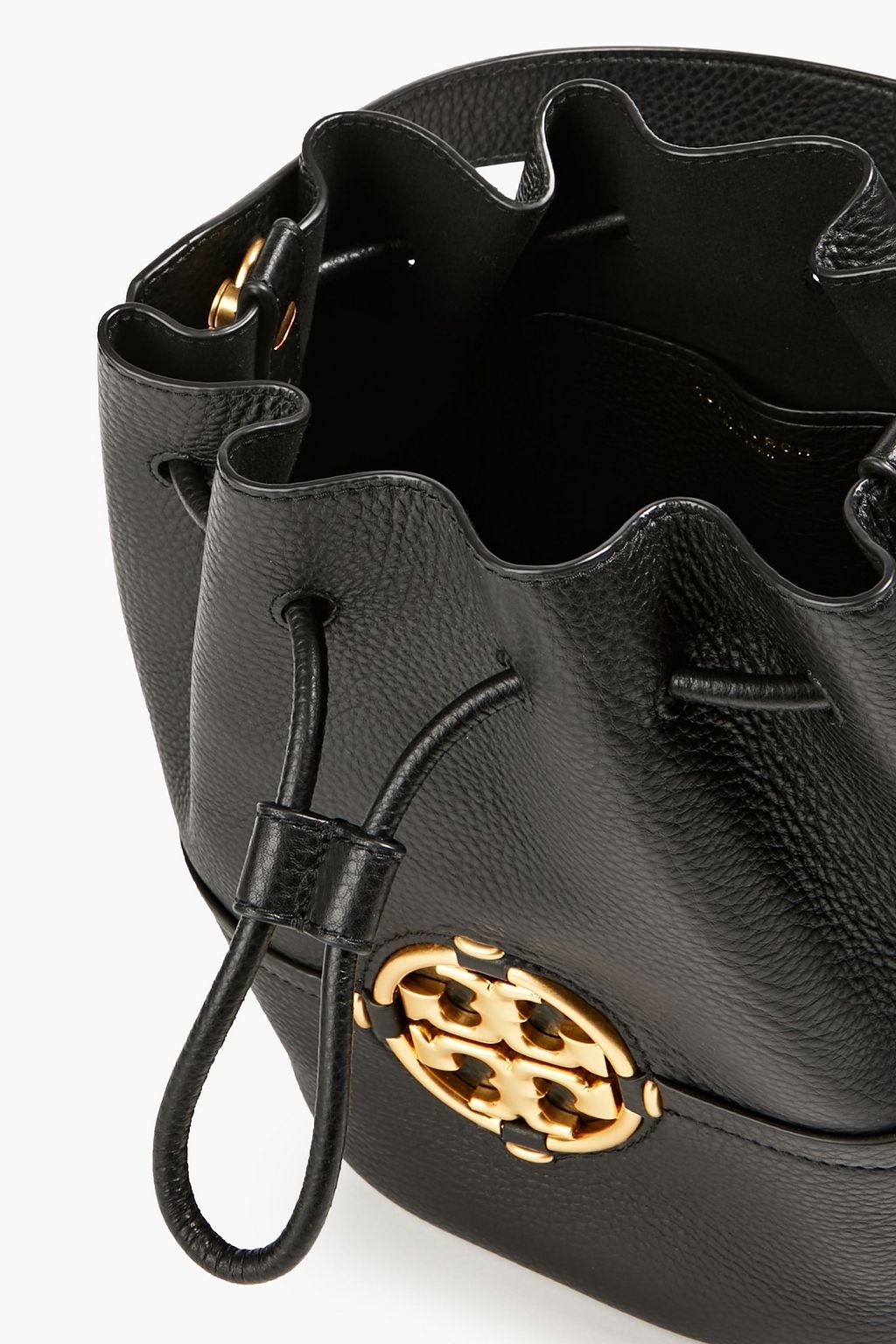 TORY BURCH Textured-leather bucket bag