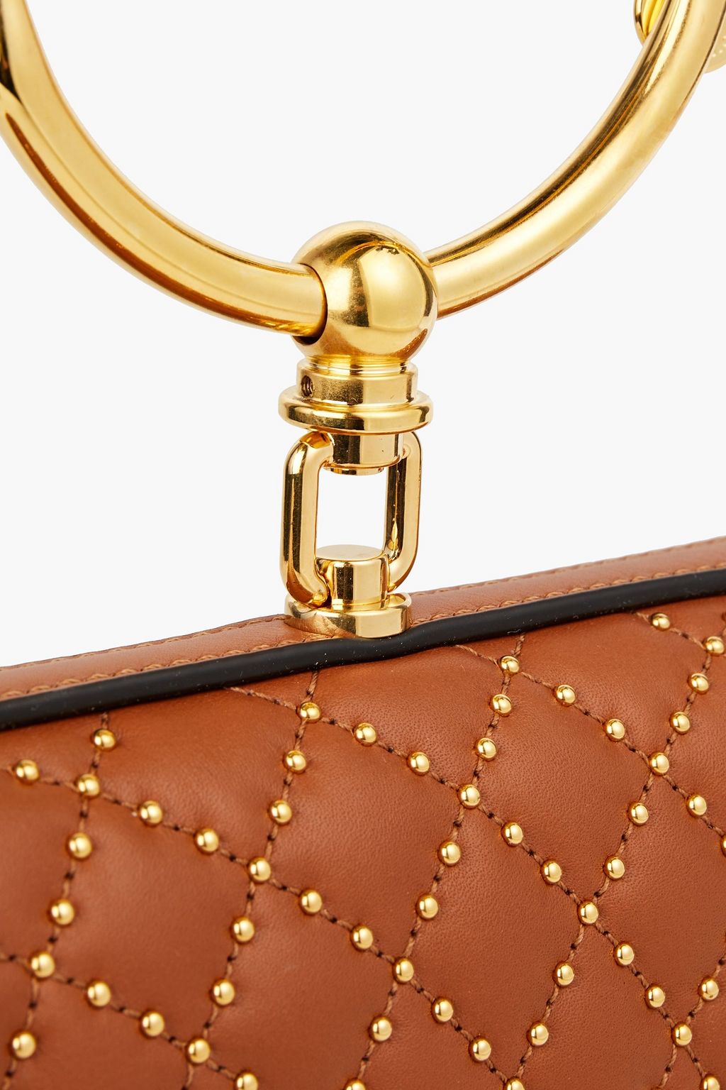 CHLOÉ Studded quilted leather shoulder bag