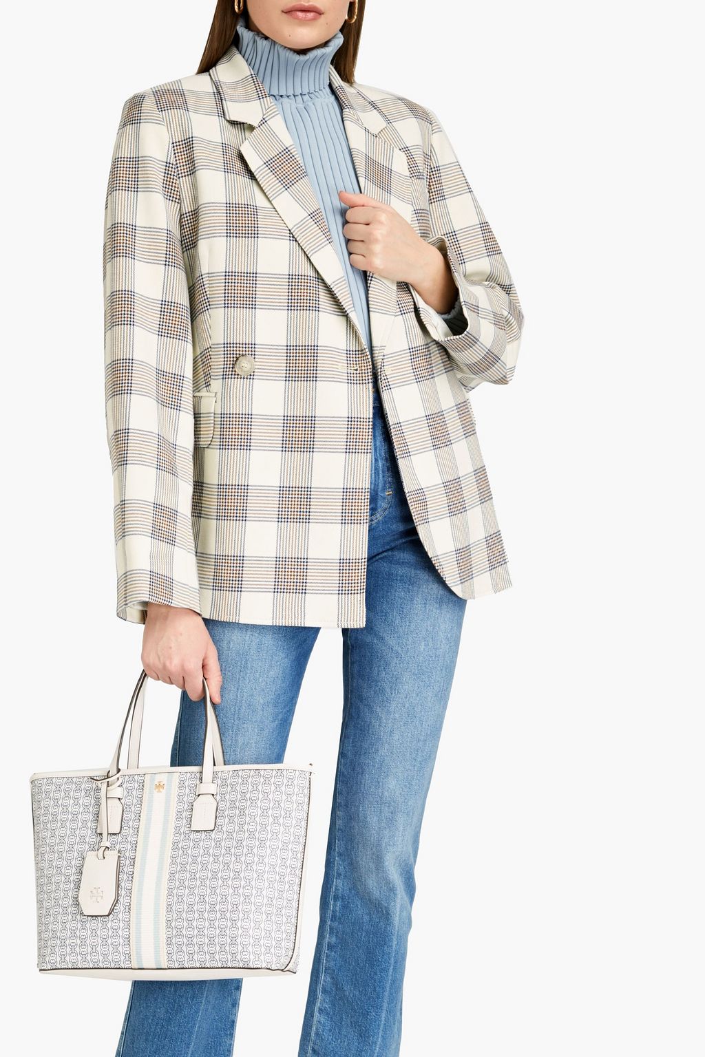 TORY BURCH Gemini Link printed cotton-canvas tote