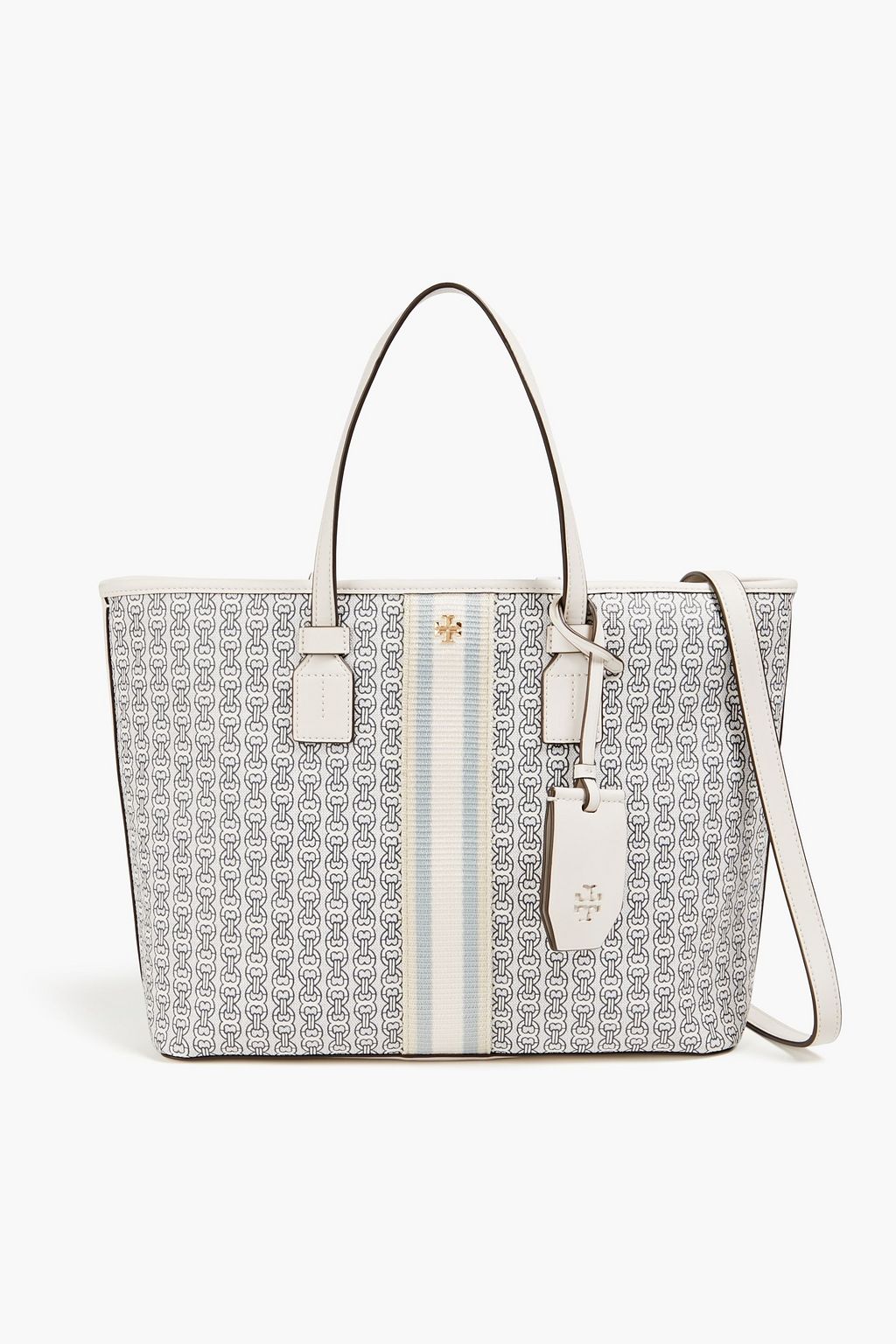 TORY BURCH Gemini Link printed cotton-canvas tote