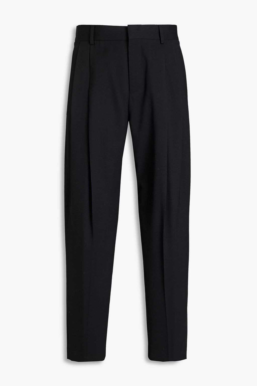 Track Pants Black Wool Twill