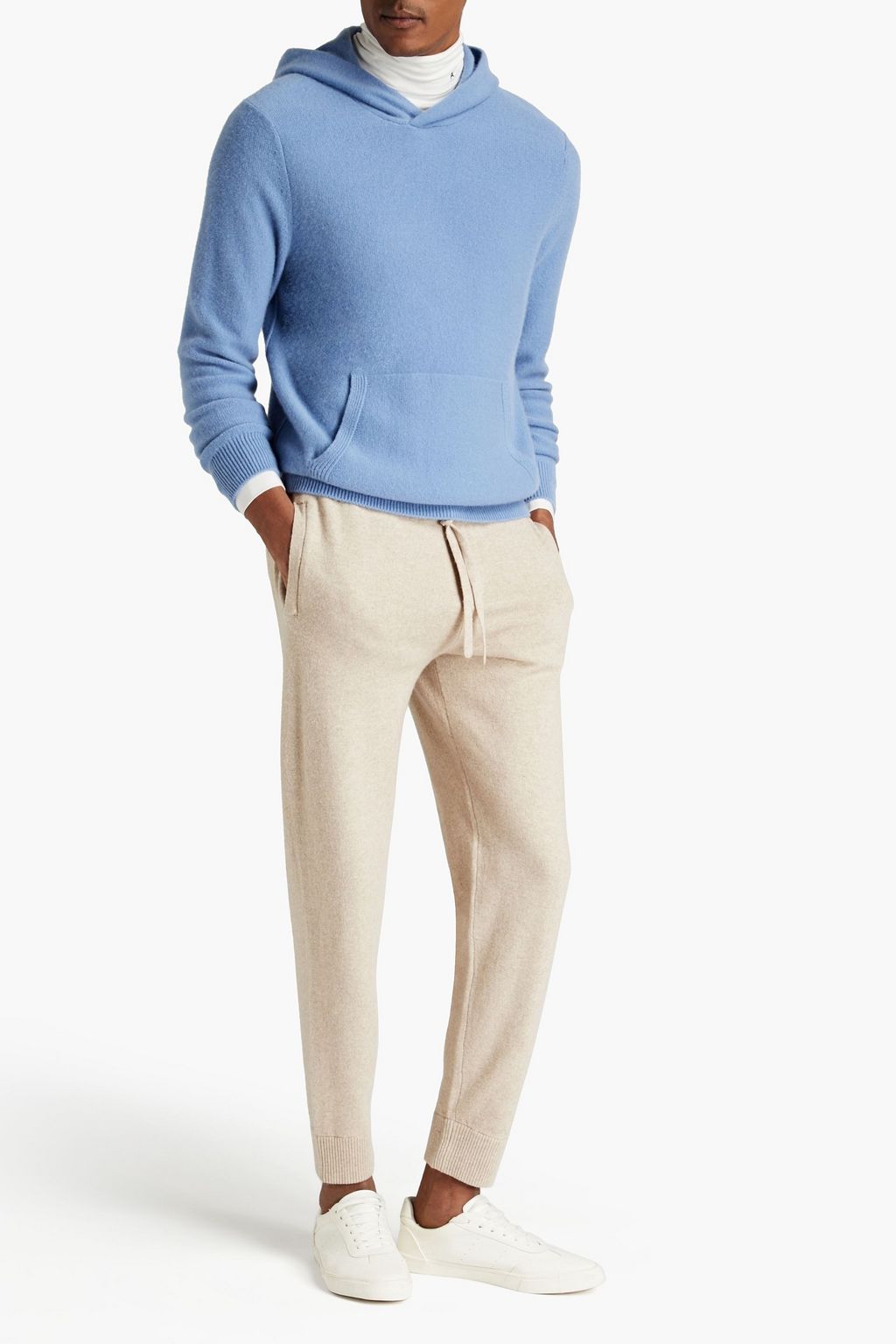 VINCE. Mélange wool-blend track pants