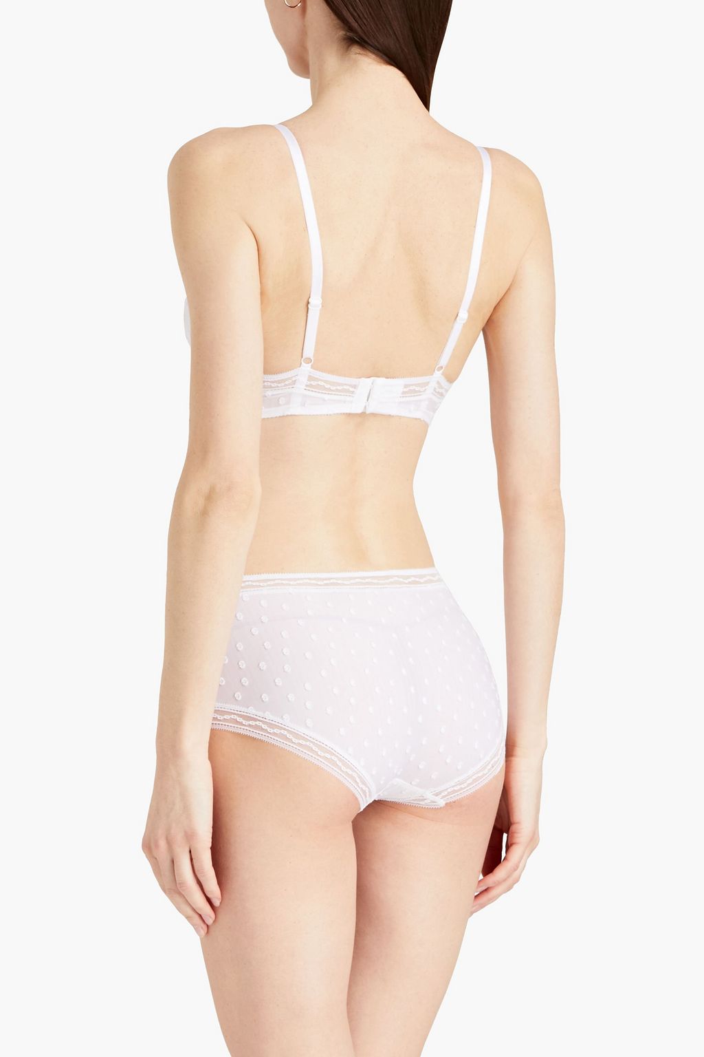 ERES Swiss-dot satin-jersey high-rise briefs