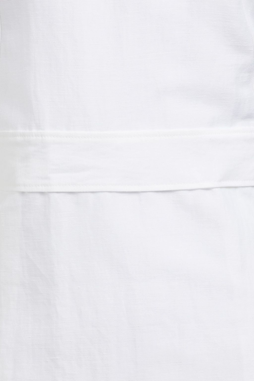 CHLOÉ Guipure lace-trimmed linen and cotton-blend mini dress
