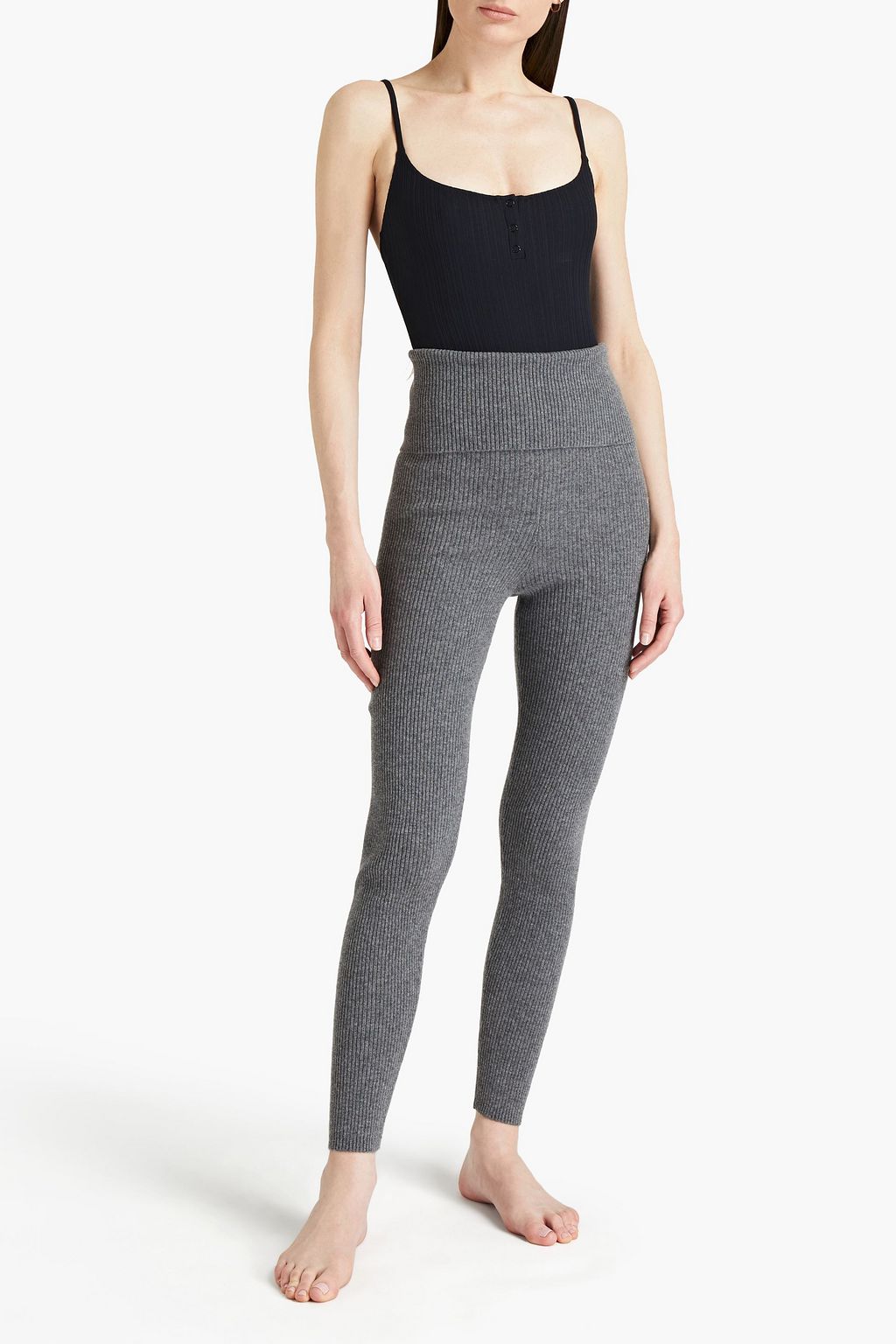 ERES Ribbed wool and cashmere-blend leggings