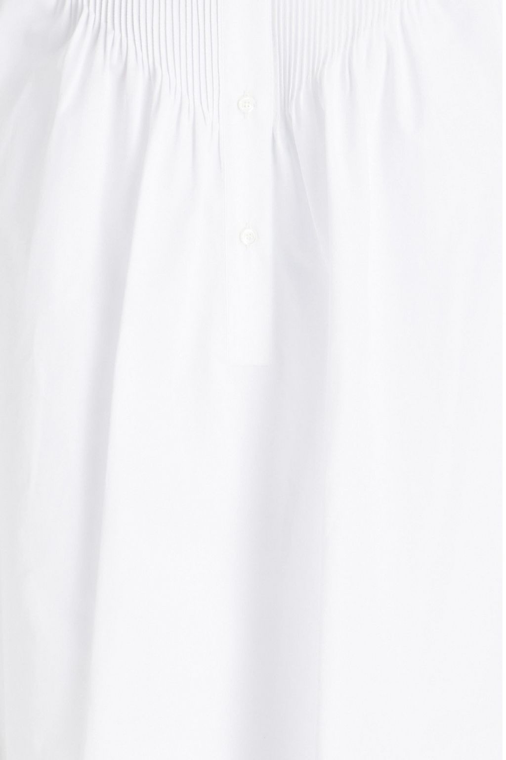 CHLOÉ Pintucked cotton-poplin blouse