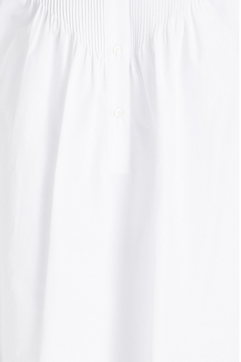 Chloé Pintucked Cotton-poplin Blouse In White