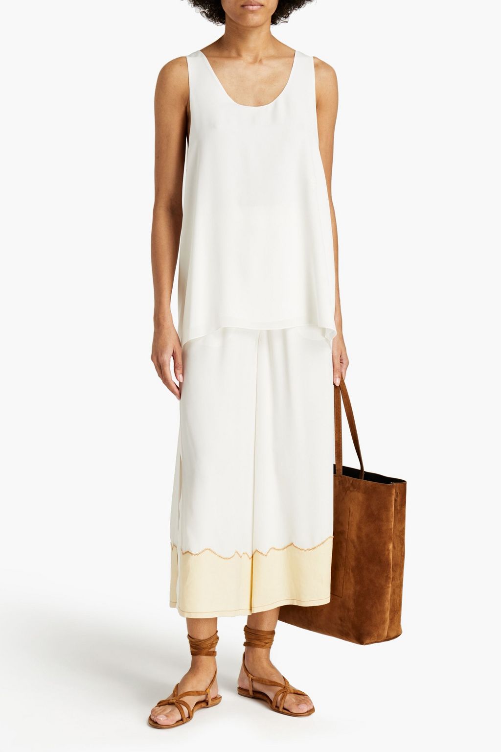 CHLOÉ Silk-chiffon tank