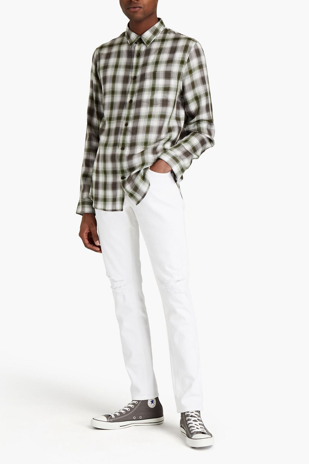 J BRAND Mick skinny-fit distressed denim jeans