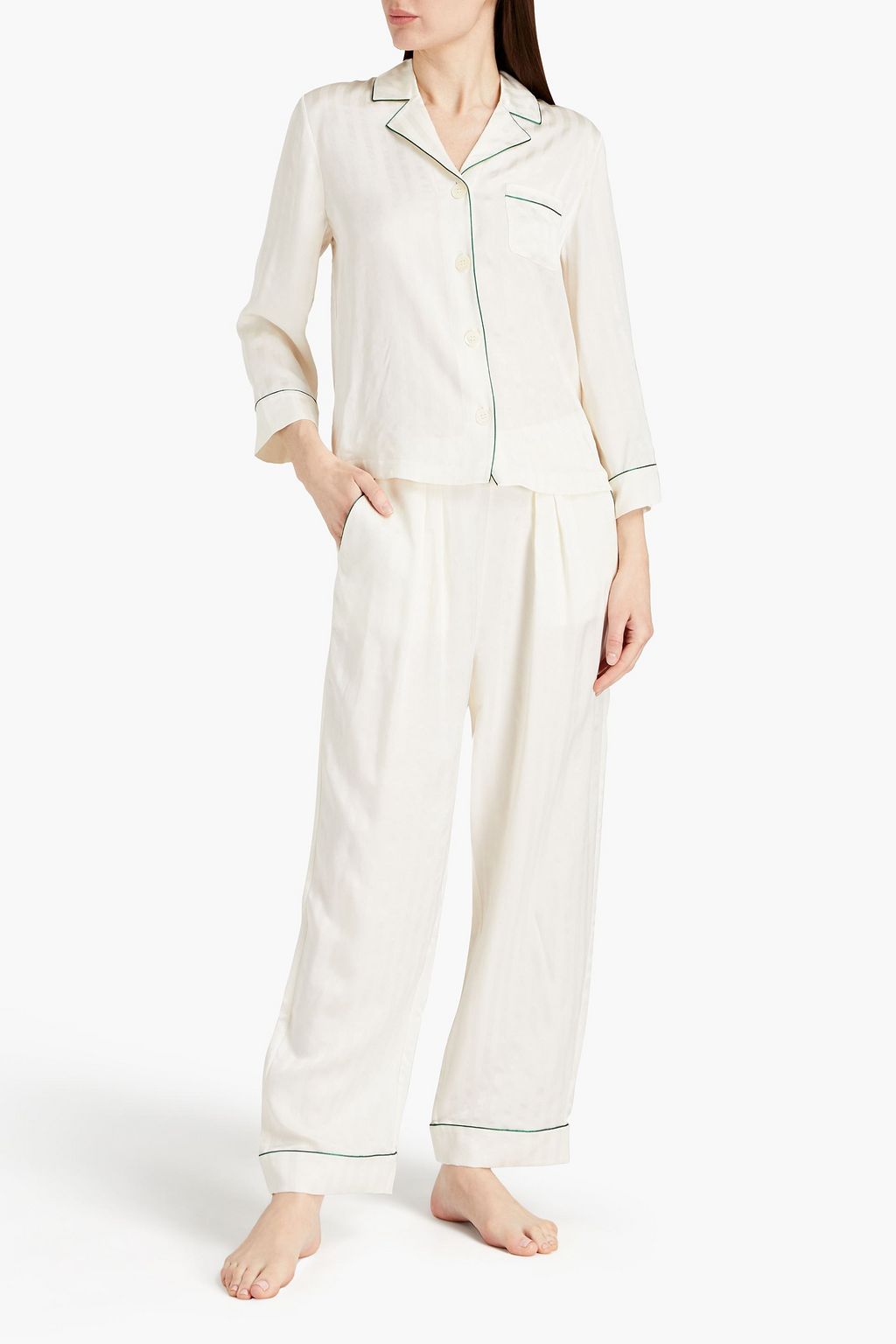 ERES Silk-satin crepe pajama top