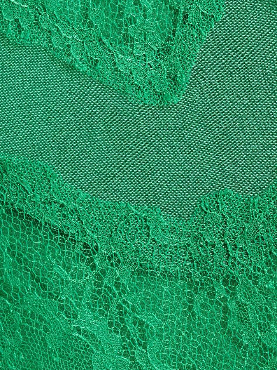 corded lace, point d'esprit and silk-satin dress