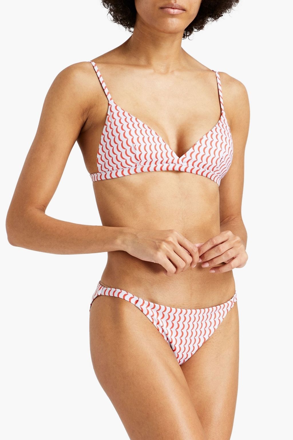 ASCENO The Biarritz printed low-rise bikini briefs