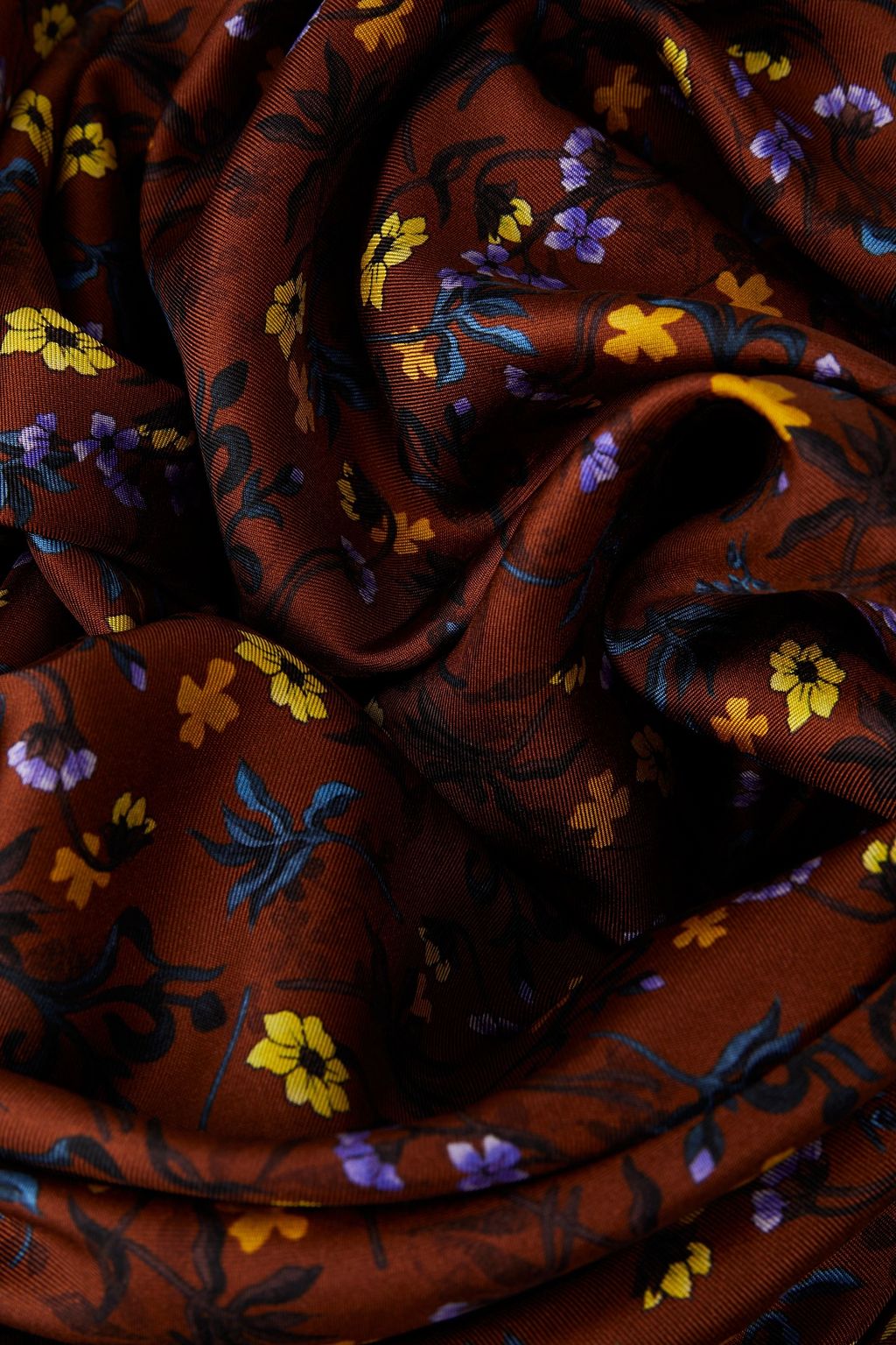 CHLOÉ Floral-print silk-twill scarf