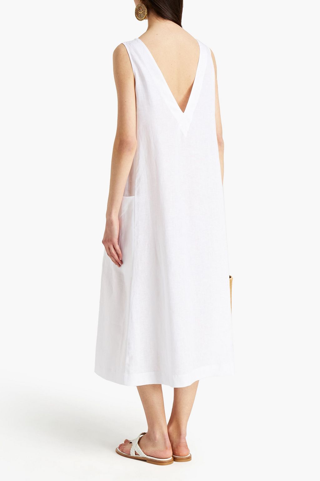 ASCENO The Seville linen midi dress
