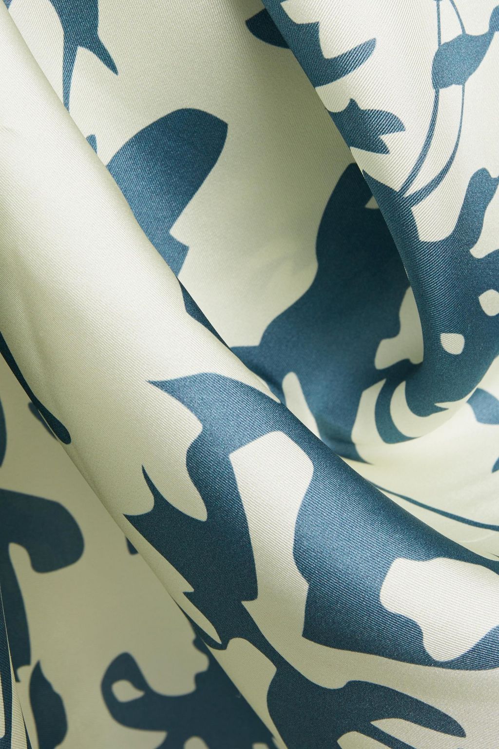 ASCENO The Napoli gathered printed silk-twill maxi dress