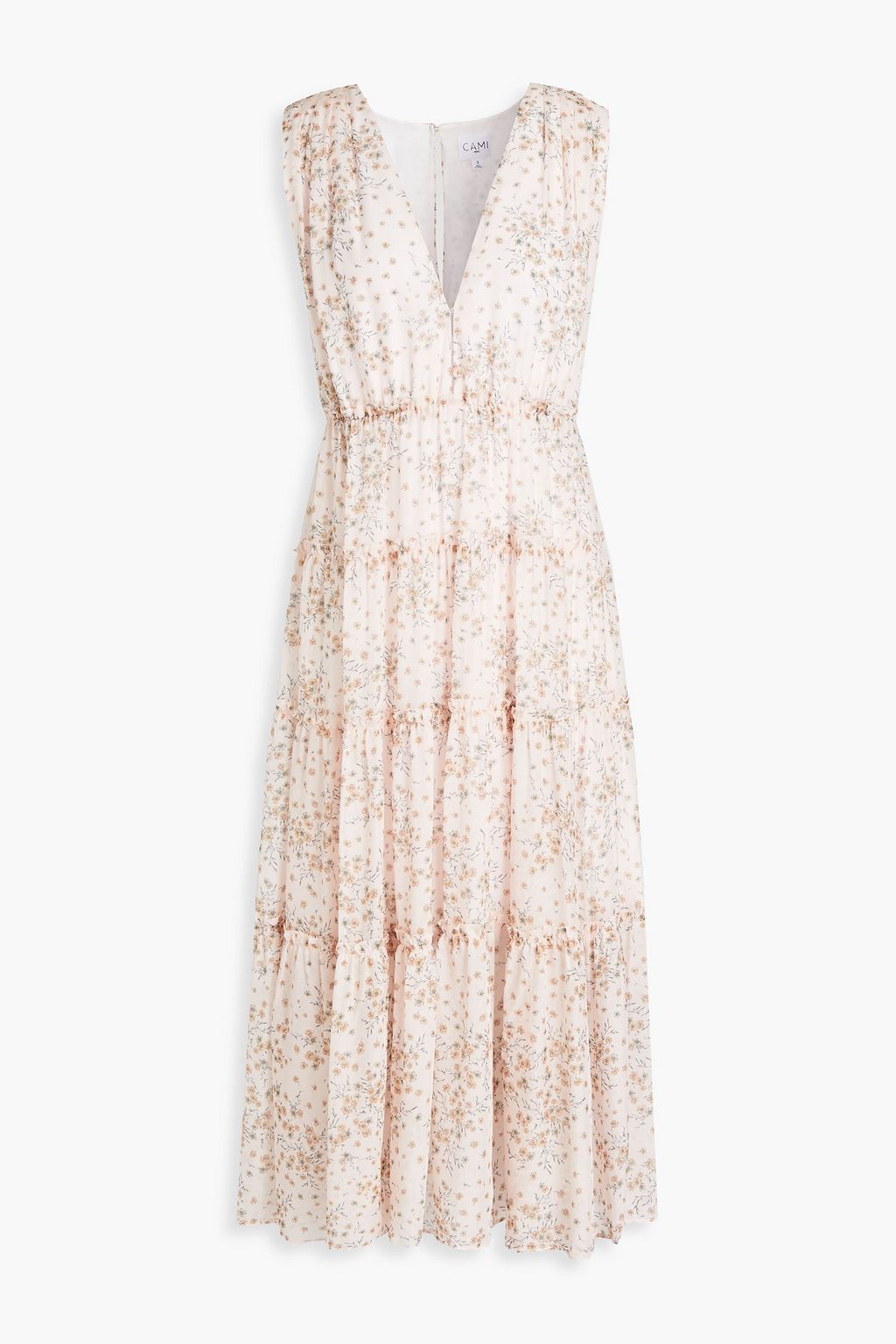 CAMI NYC Egle tiered floralprint silkchiffon midi dress THE