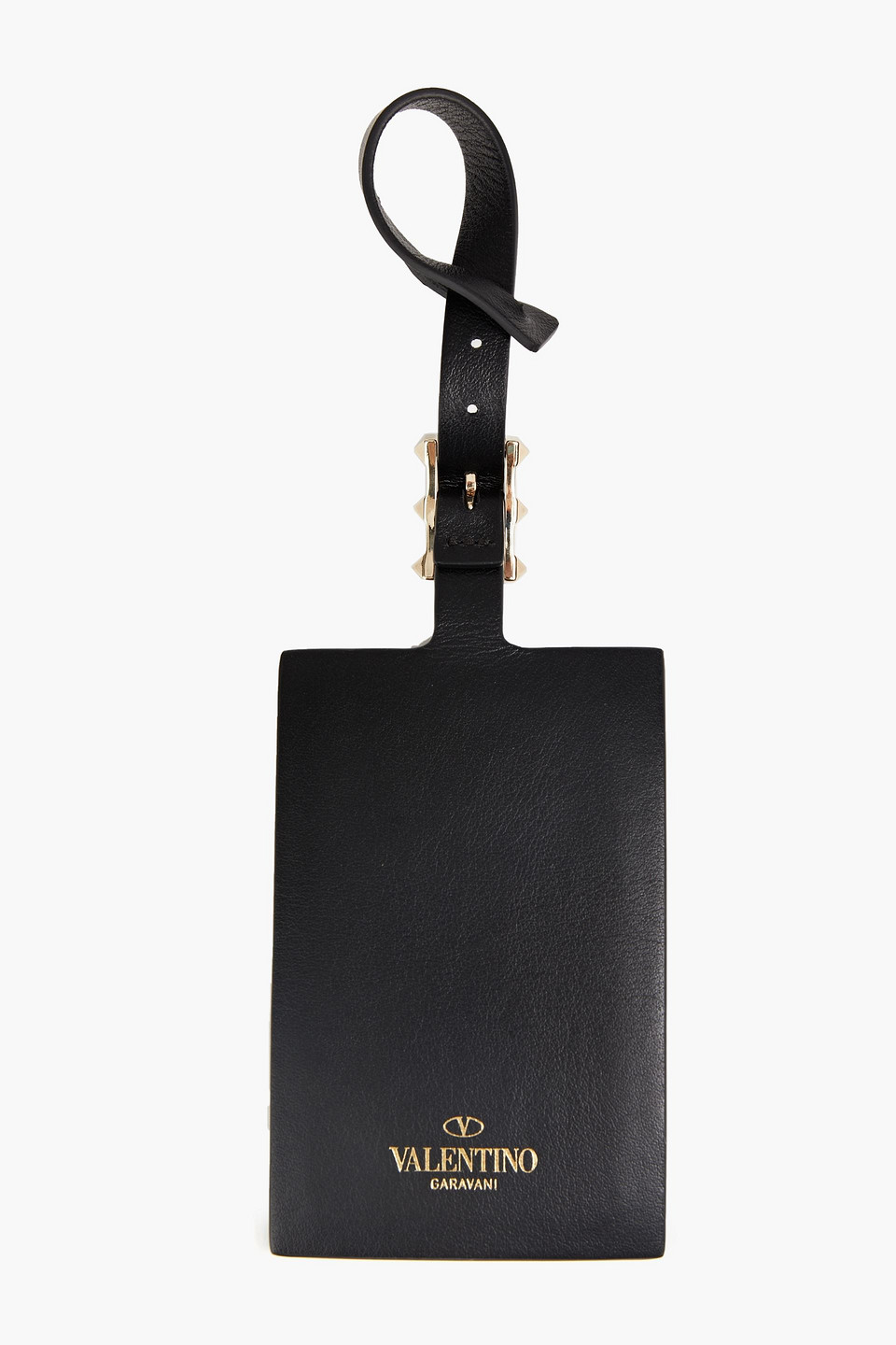 Valentino Garavani Studded Colour-block Leather Luggage Tag