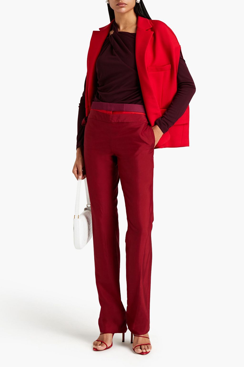 VALENTINO GARAVANI Hose mit geradem Bein aus Seiden-Crêpe