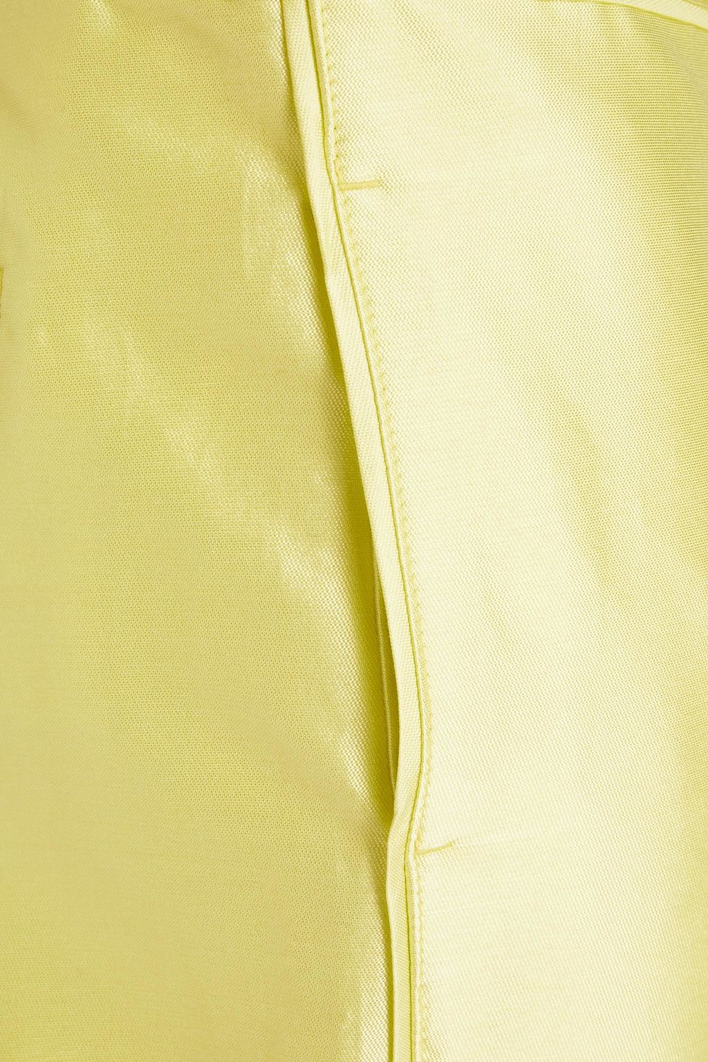 VALENTINO GARAVANI Cropped cotton and silk-blend satin straight-leg pants