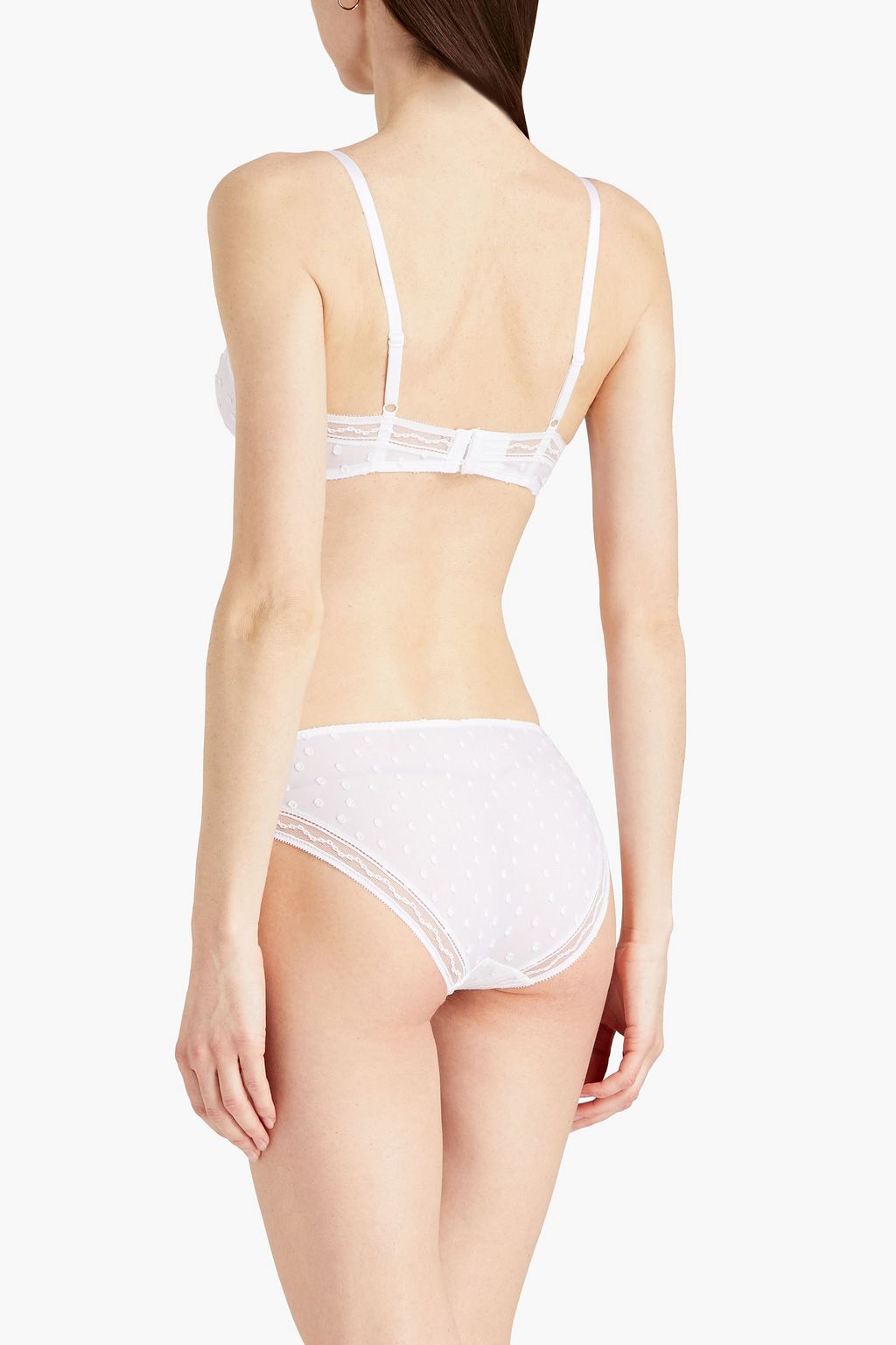 ERES Swiss-dot satin-jersey mid-rise briefs