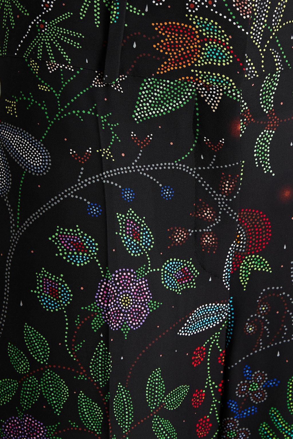 VALENTINO GARAVANI Hose mit weitem Bein aus Seiden-Crêpe mit floralem Print