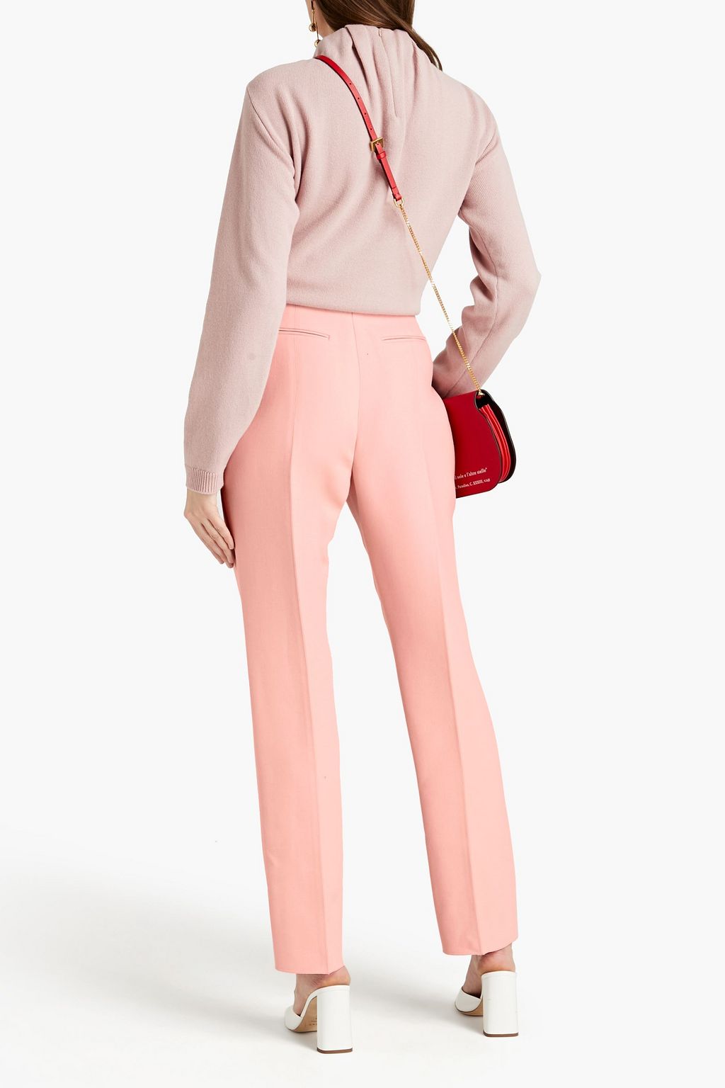 VALENTINO GARAVANI Wool and silk-blend crepe straight-leg pants