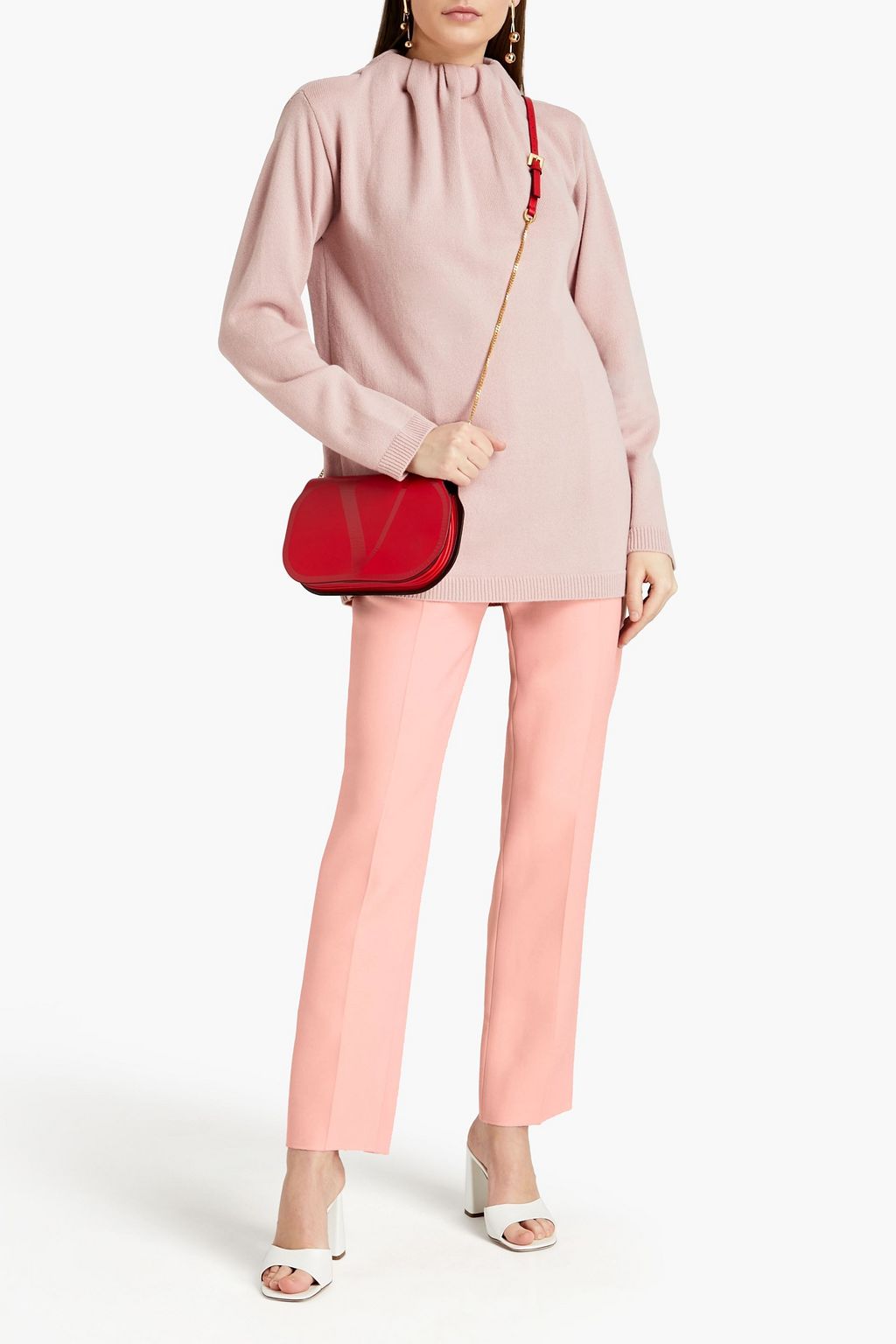 VALENTINO GARAVANI Wool and silk-blend crepe straight-leg pants