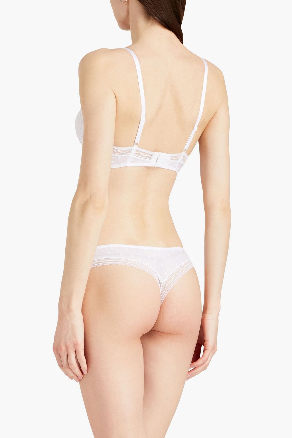 ERES Swiss-dot satin-jersey low-rise thong