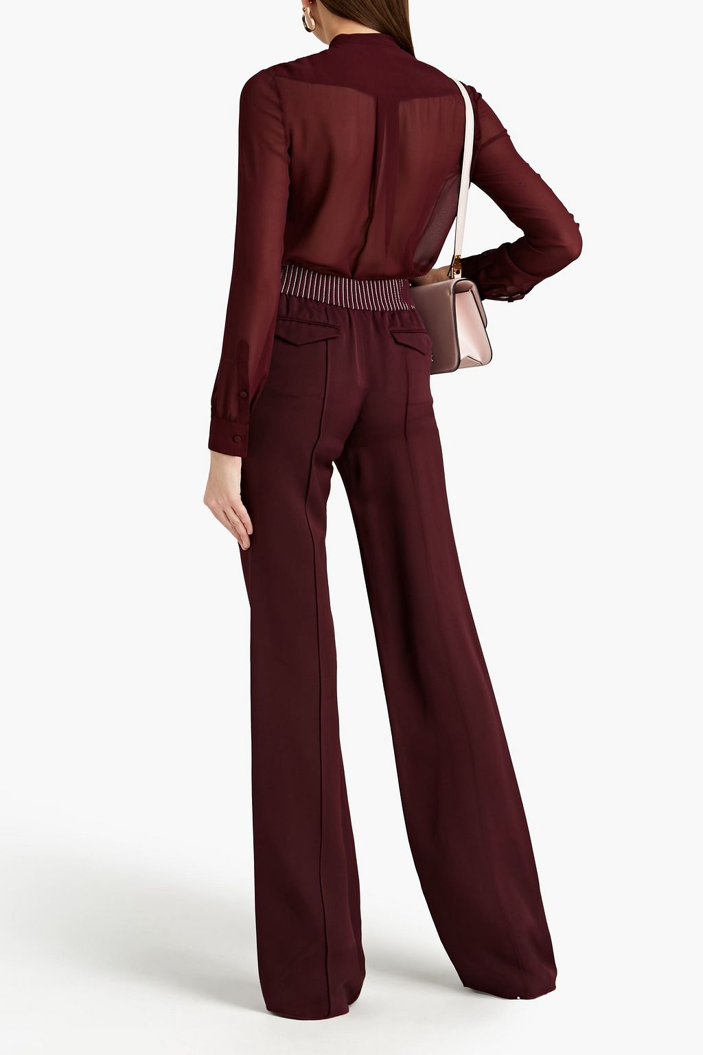 VALENTINO GARAVANI Silk-faille straight-leg pants