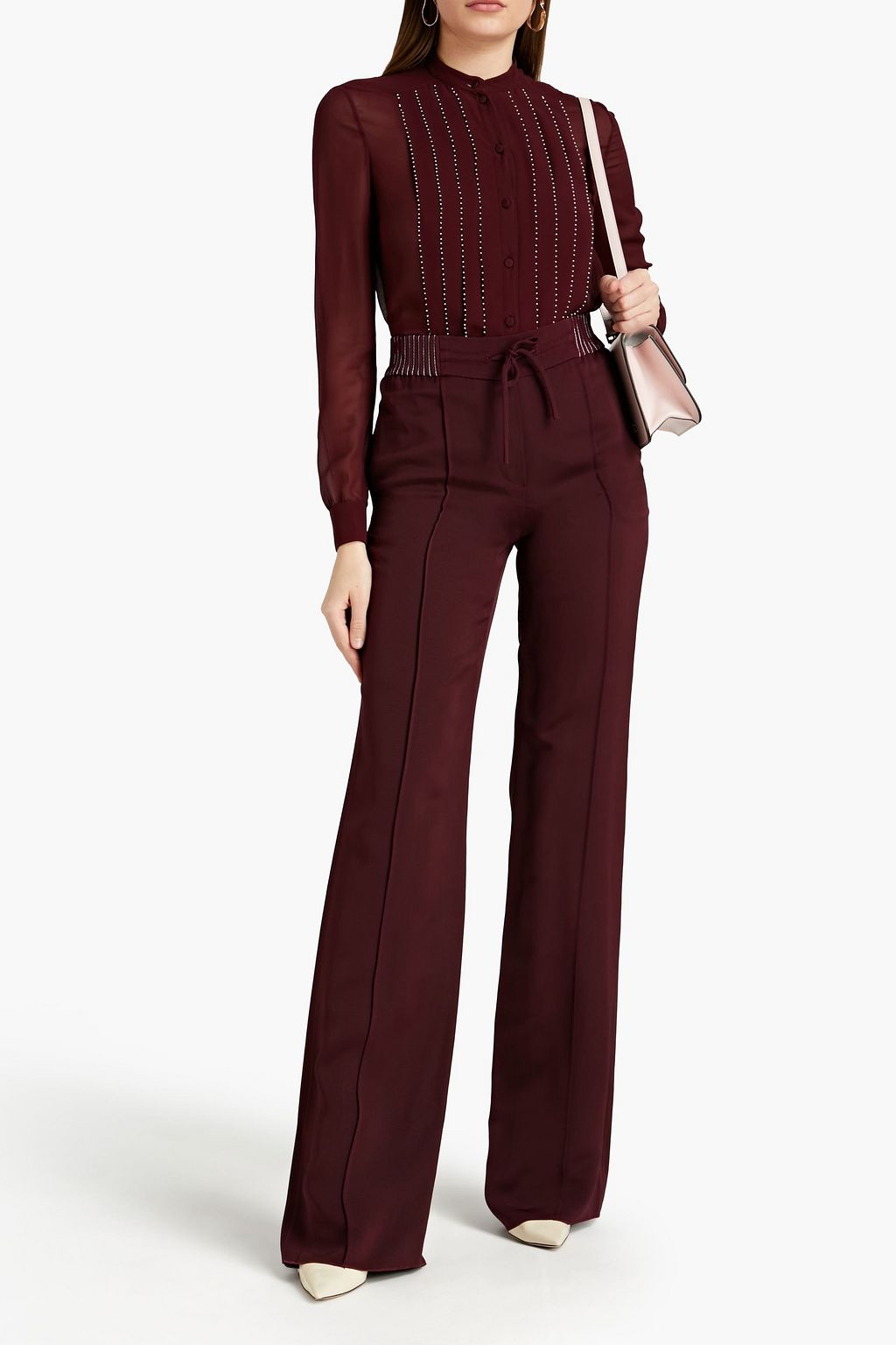 VALENTINO GARAVANI Silk-faille straight-leg pants