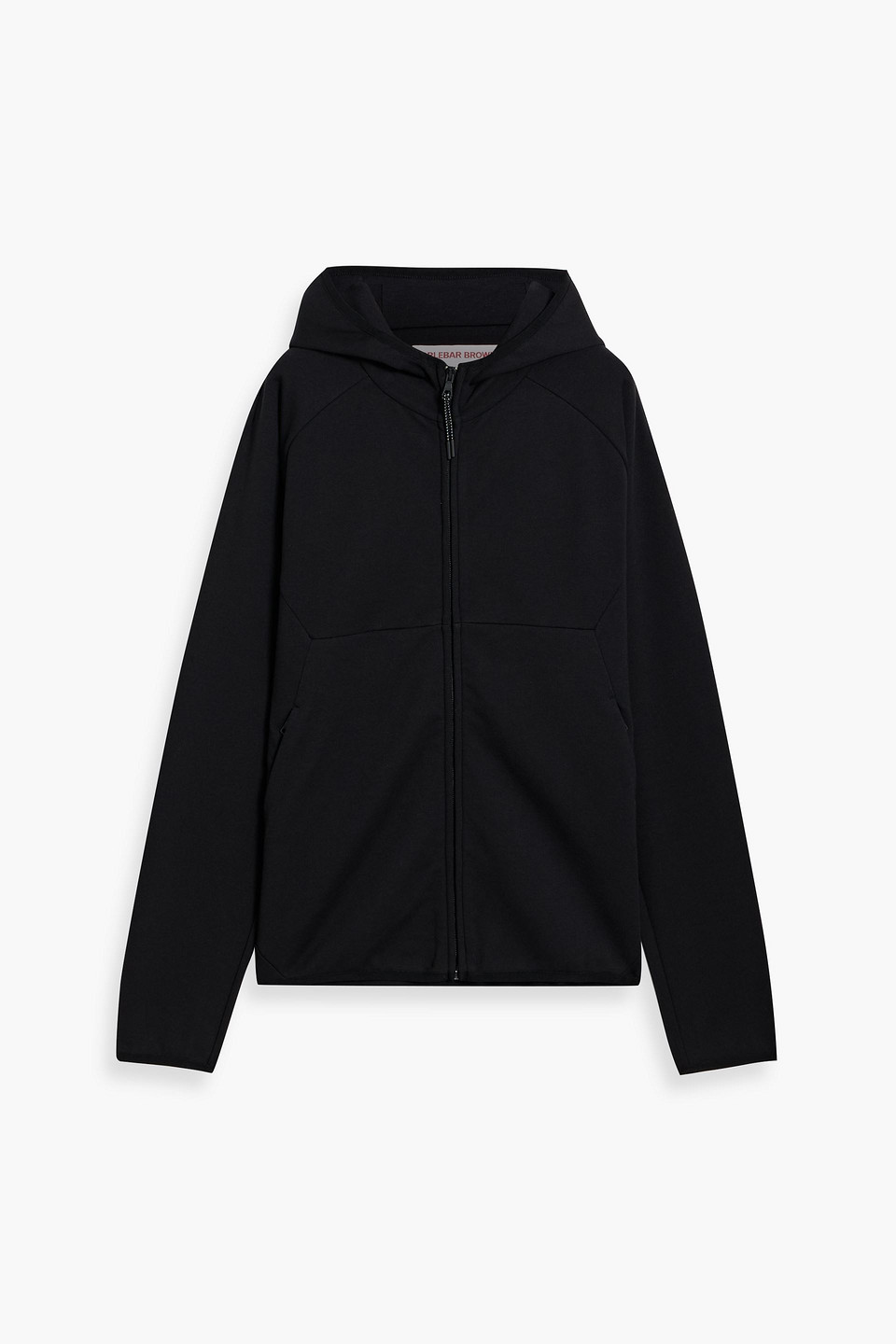 orlebar brown - treynon knitted zip-up hoodie - black - m