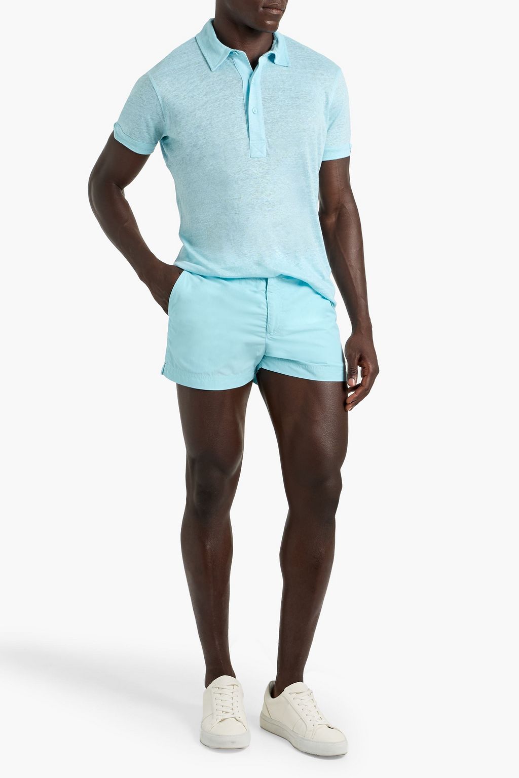 ORLEBAR BROWN Sebastian linen-jersey polo shirt