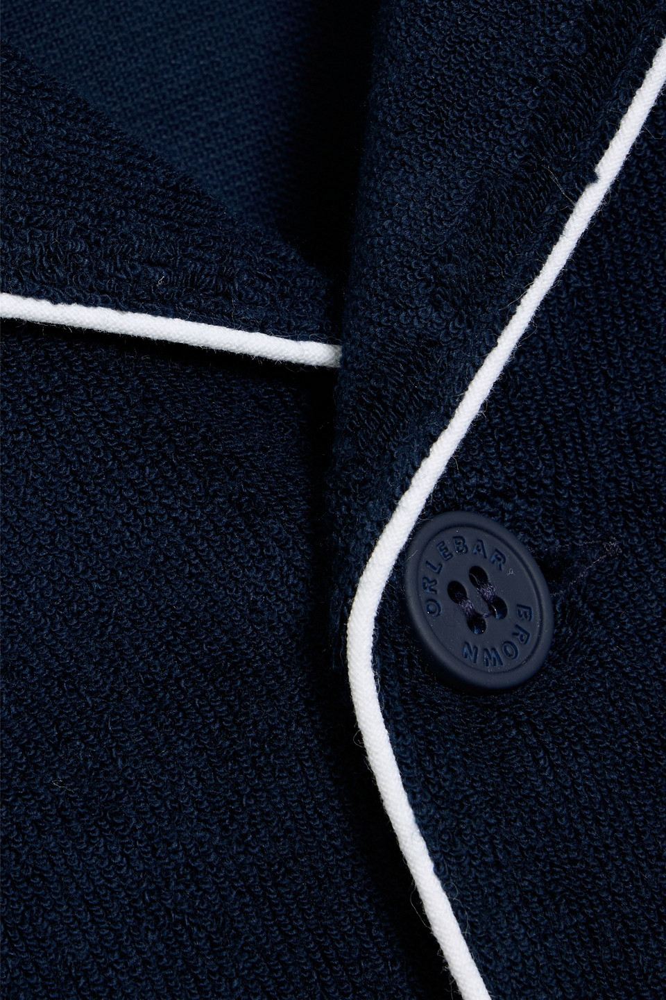 Orlebar Brown Gowder Cotton-terry Shirt In Blue