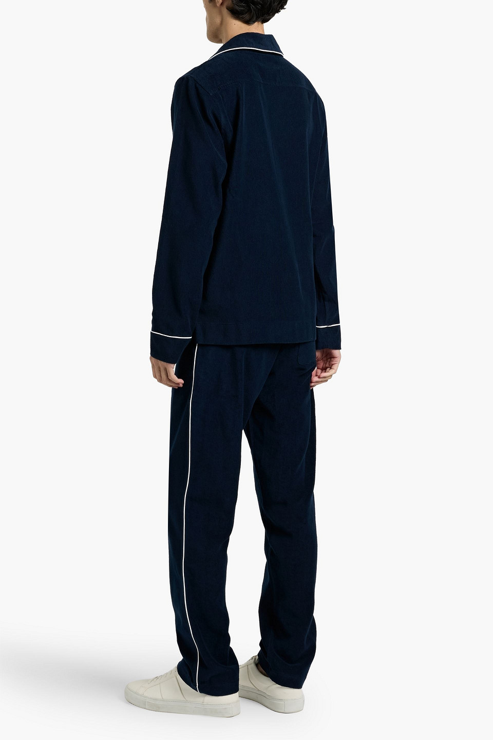 Orlebar Brown Gowder Cotton-terry Shirt In Blue