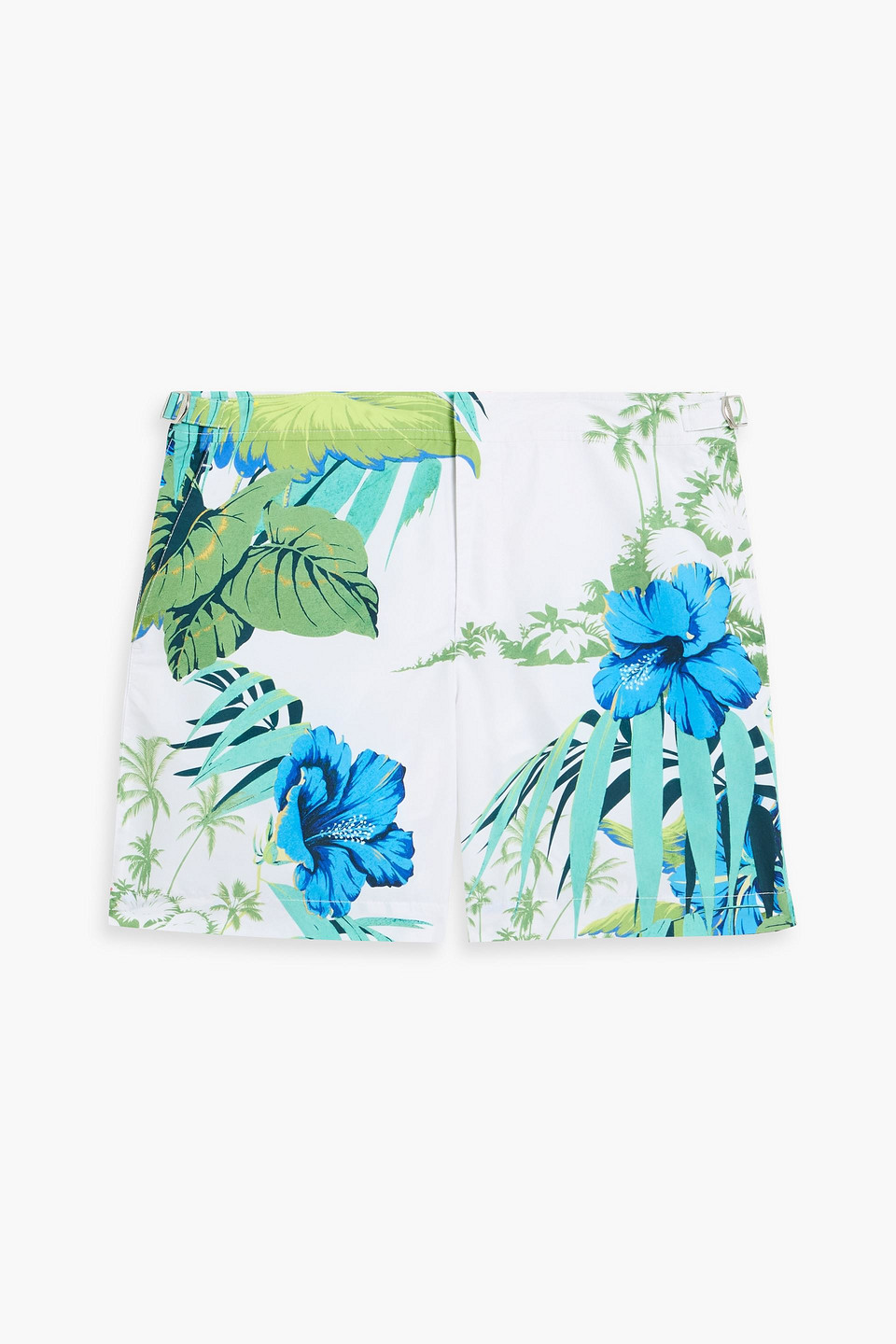 Bulldog mid-length floral-print swim shorts