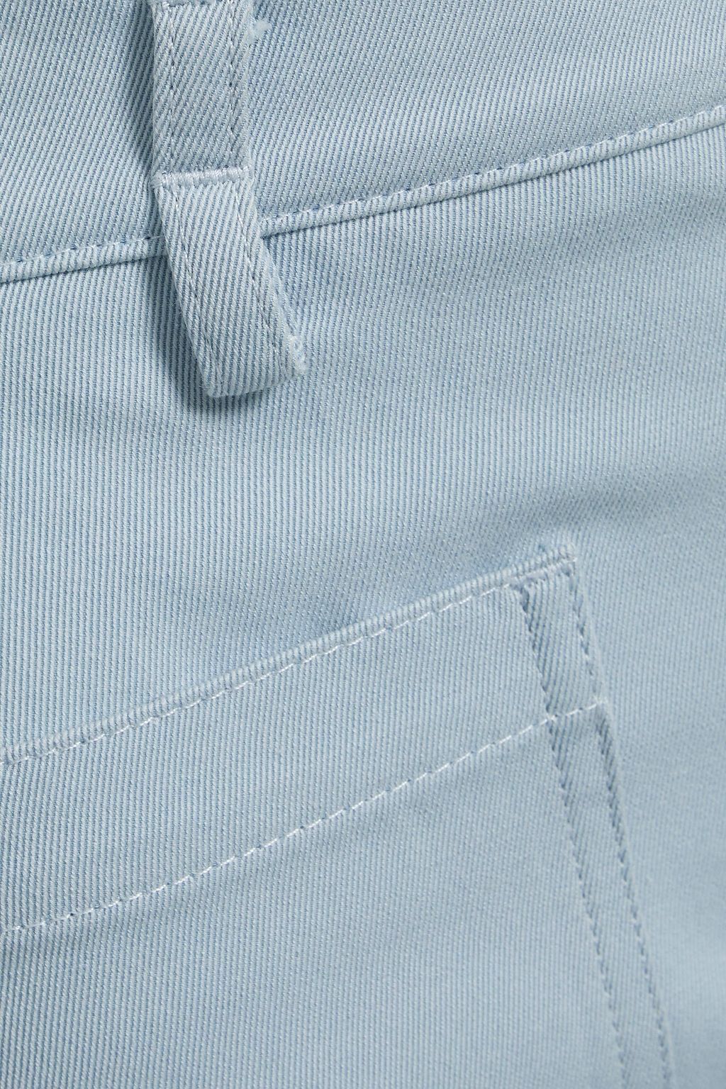 REDVALENTINO Cotton and wool-blend twill flared pants
