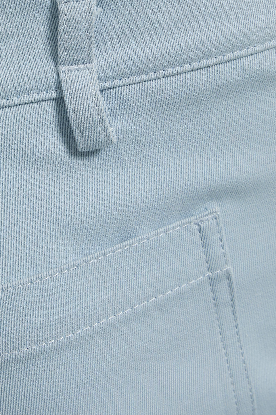 Red Valentino Cotton And Wool-blend Twill Bootcut Pants In Blue